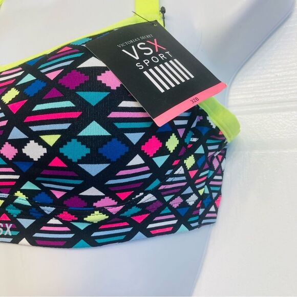 Victoria's Secret VSX Angel Sport Bra Size 32B Colorful Strappy Memory Fit NEW - Picture 3 of 11